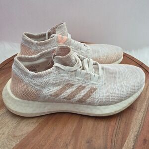 Adidas Pureboost Go Womens 6.5 Running Shoes Cream Peach G54519 Boost Sneakers‎